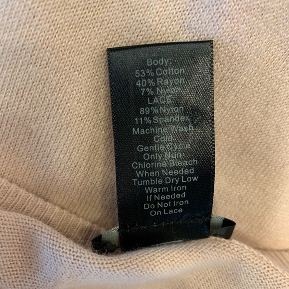 Ann Taylor Factory Blush Lace Cardigan Sweater - Picture 6 of 6